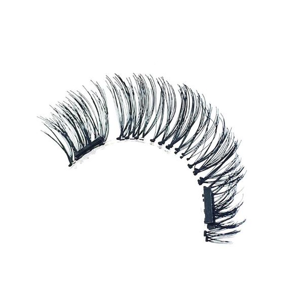 

new 2020 beauty fashion 1 pair 3d magnetic false eyelashes lashes reusable false magnet eyelashes drop shipping