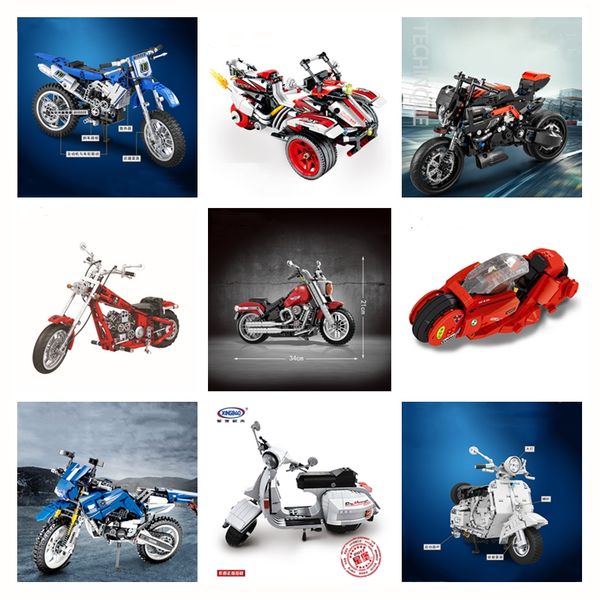 

technic 91025 20032 7046 7067 03019 701702 off-road vehicle motorcycle blocks building blocks motorbike christmas gift toys 10269