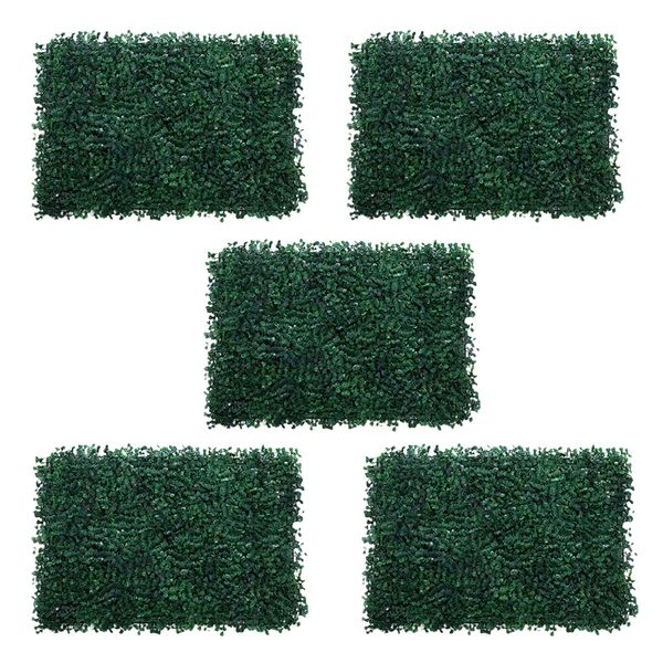 

5 pieces artificial plants green grass flower wall panels opening ceremony backdrop floral decor - milan grass