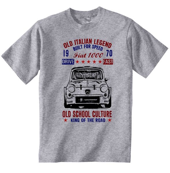 

vintage italian car fiat 1000 abarth new cotton t shirt short sleeve plus size t shirt colour jurney print t shirt jurney