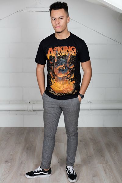 

official metal hands t-shirt from death density rock n roll stand scream