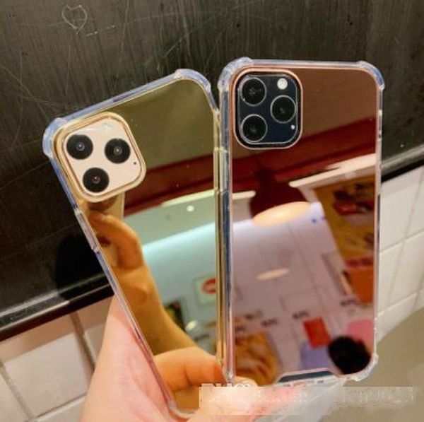 

360 degree airbag dropproof mirror transparen soft silicone back case for iphone xs 11 pro max xr 7 8 plus 6 6s x 10 cases cover