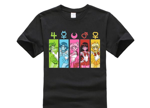 

anime sailor moon t shirt cotton o-neck summer t-shirt men men tee short sleeves
