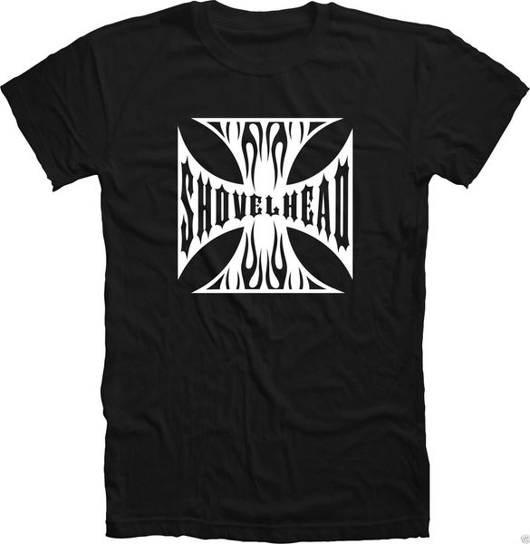 

cool t-shirts designs selling men shovelhead - iron cross flames - shovelhead t shirt -shirt - biker shirt t-shirt