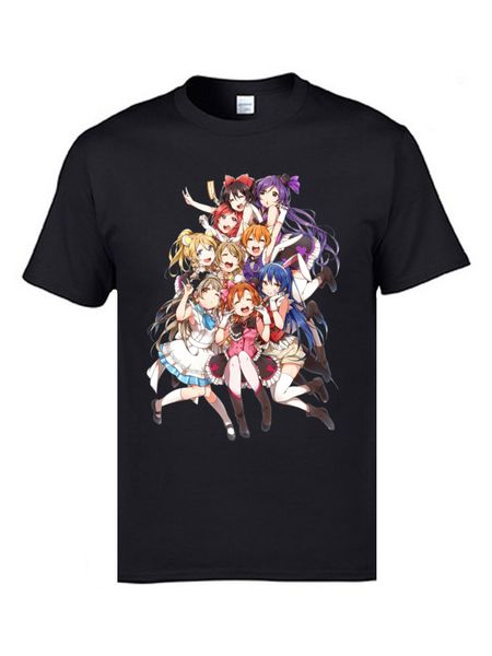 

love live kawaii manga t shirt 3d printed all cotton o-neck men t shirt 2019 new fashion personalized cartoon tshirts