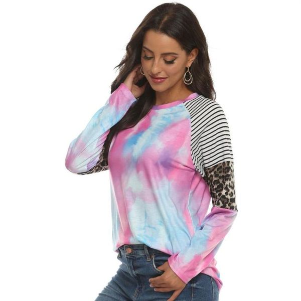 

women tie dye sports shirt gym sweater girl yoga shirt workout jacket loose sports indoor active wear sportswear large size xxl, White;red