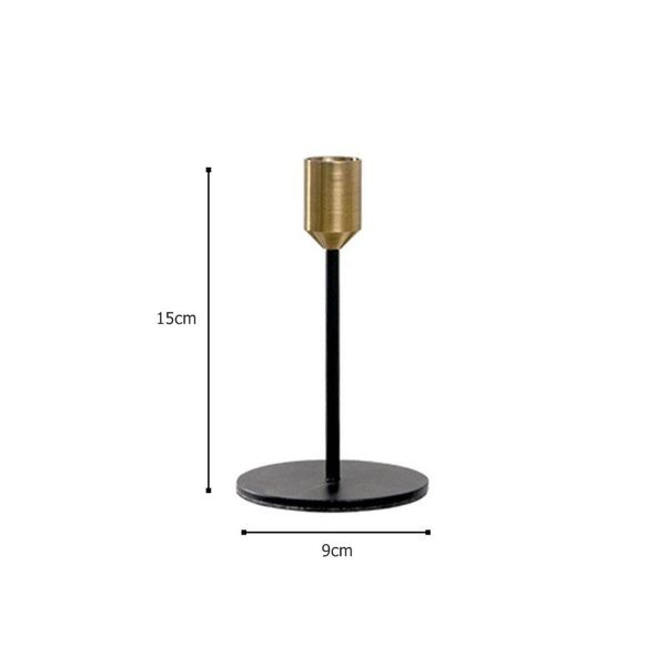

minimalist gold black candlestick holder nordic metal taper candle holder romantic bar party home decor wedding centerpieces