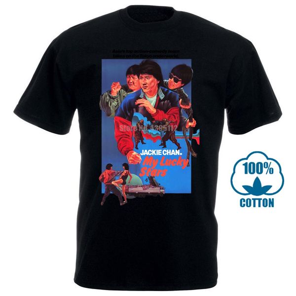 

jackie chan my lucky star movie poster t shirt white all sizes s to 4xl