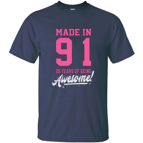 

новая мода день рождения сделано в 1991 - 6years бытия высокого футболка человек белого streetwear мужчины и женщины tshirts 2020