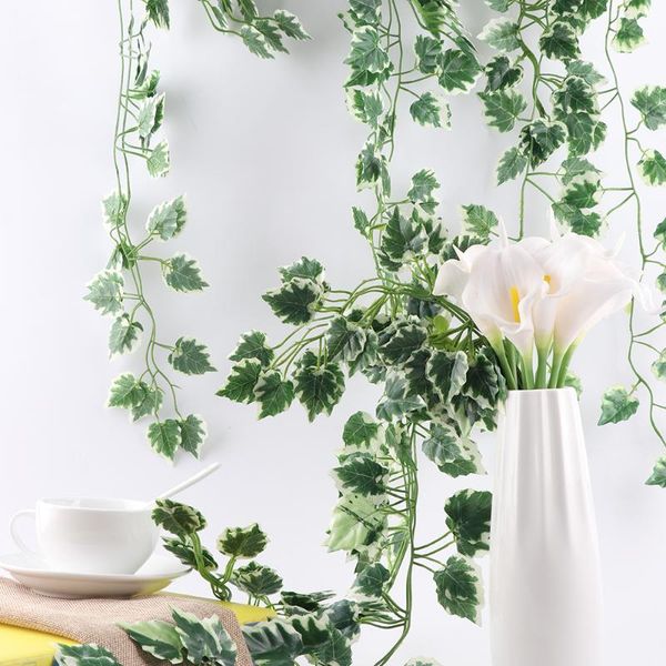 

decorative flowers & wreaths garland plant vine green ivy potato artificial party wedding decoration home decor plastic leaves fake foliage
