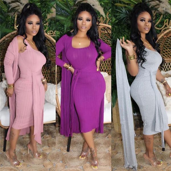 

with cardigan cloak casual bandage skinny dresses womens designer fashion womens two piece dresses soild color dresses, White