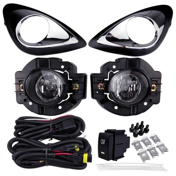 

for micra march 2014 fog light assembly 4300k 12v 55w abs plastic metal yellow color light halogen lamp auto accessories