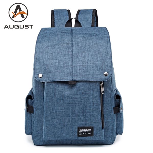 

august15.6 inch lapbackpack water repellent travel backpack large capacity casual school bag male mochila