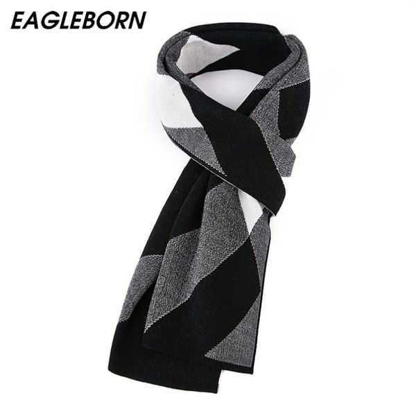 

scarves 2021 winter men scarf fashion wool plaid cashmere knitted business diamond lattice, Blue;gray