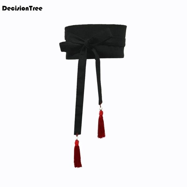 

2020 large femme kimono women for dress leather bandage bow waist strap ceinture large femme brede, Black;brown