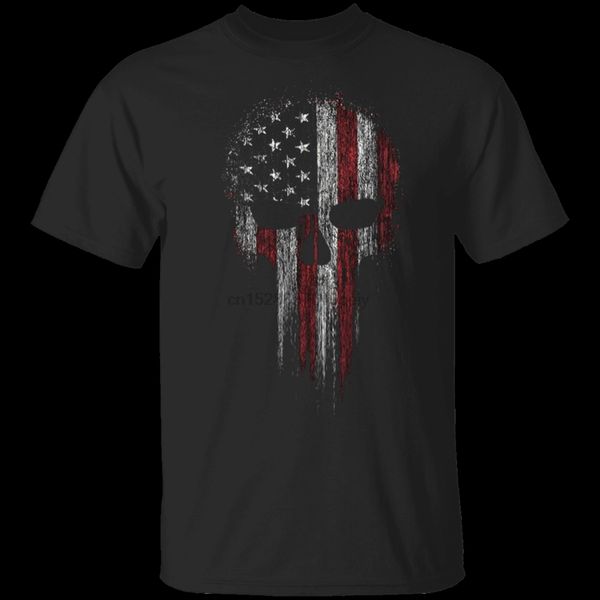 

black usa military american skull flag patriotic mens t shirt 100 cotton