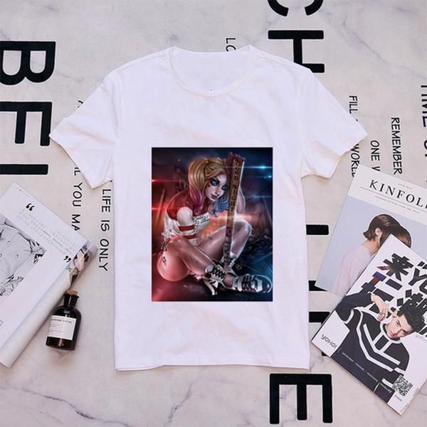 

мода мужчины тенниски джокер карта hunter х hunter майка женщины футболка топ тройники, White;black