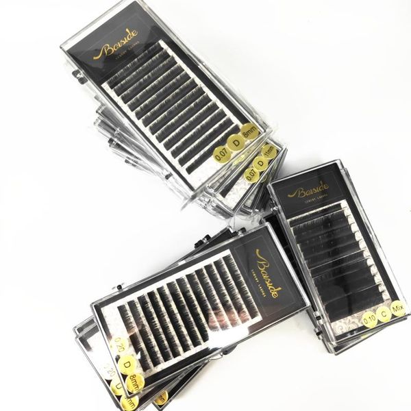 

false eyelashes 12rows thickness 0.07 0.15 0.20 faux mink individual eyelash lashes