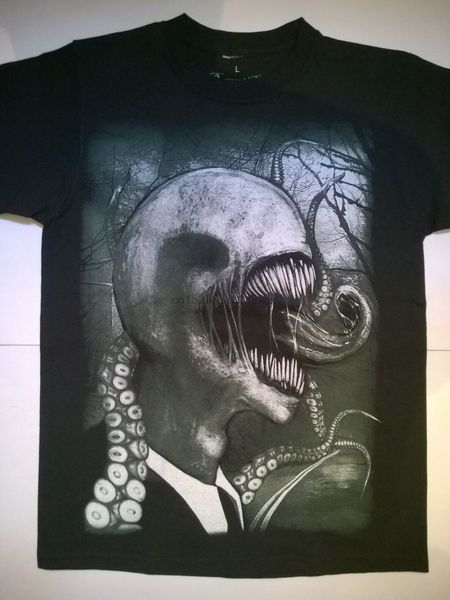 

slender man t shirt slenderman h p lovecraft tentacle cthulhu monster horror t shirt brand 2018 male short sleeve tee