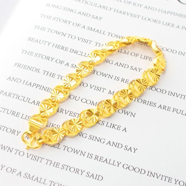 

link, chain women heart shaped bracelet 24k female fashion ladies luxury wedding & bangle anniversary jewelry, Black
