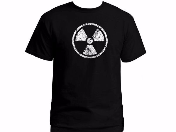 

new fashion radioactive weapon emblem military black distressed look 100% cotton new t-shirt tee shirt