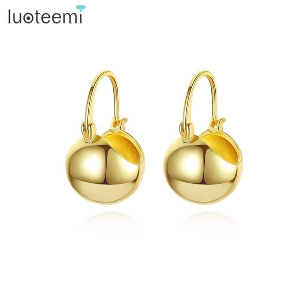 

hoop & huggie luoteemi simple hollow earrings for women 2021 fashion statement jewelry dating party birthday gifts boucle d'oreille fem, Golden;silver