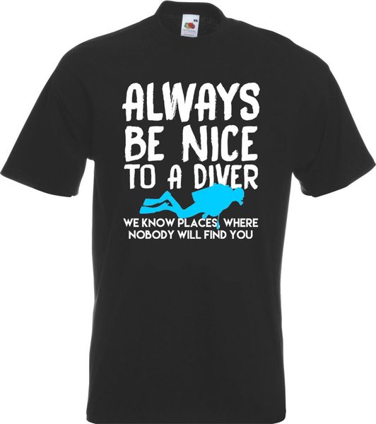 

2020 марка tshirt homme тройники смешной скубадайвинг t рубашка divers футболка