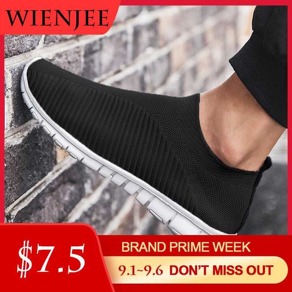 

men walking shoes lightweight breathable sneakers 2020 summer men casual shoes large-sized flats slip-on sneakers, Black