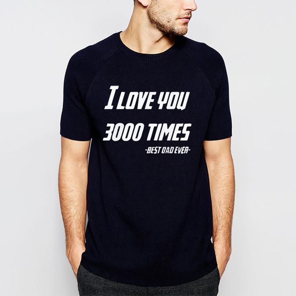 

iron man tony stark t shirts men i love you 3000 times dad ever letters printed harajuku t-shirts hip hop streetwear