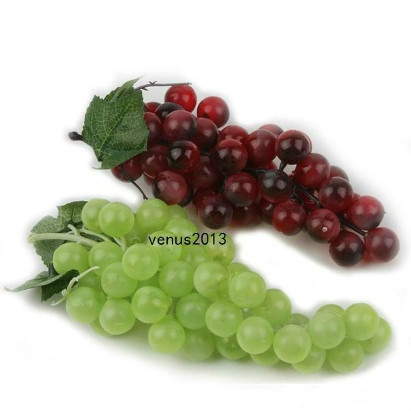 

new bunch lifelike artificial grapes plastic fake decorative fruit food home decor 2 colors ing