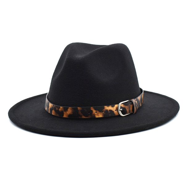 

new men's belt fashion wild gambler hat wool fedora hat panama dome jazz lady harajuku style f20, Blue;gray