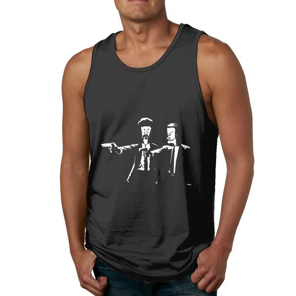 

beavis and butthead fiction tank new custom round collar rock and roll quality cotton sleeveless shirt
