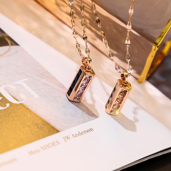 

pendant necklaces korea dongdaemun long geometric necklace female clavicle chain simple and elegant temperament, Silver