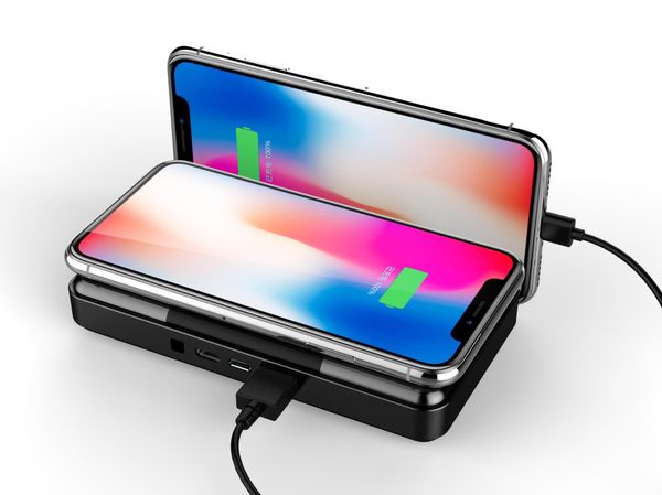 

universal portable power bank qi wireless charger for iphone x 8 samsung s6 s7 s8 powerbank mobile phone 10000mah wireless charger