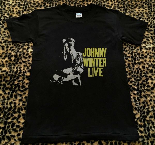 

vintage t-shirt 80s johnny winter concert single stitch 1983 reprint s - 5xl