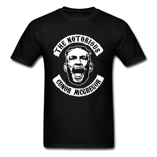 

sons of notorious conor mcgregor t shirt men black t-shirt mma cotton clothing fighter character tshirts cool tees