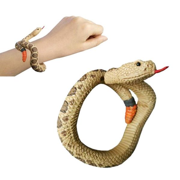 

simulation resin animal snake bracelet handmade painted wristband gift ideas, Black