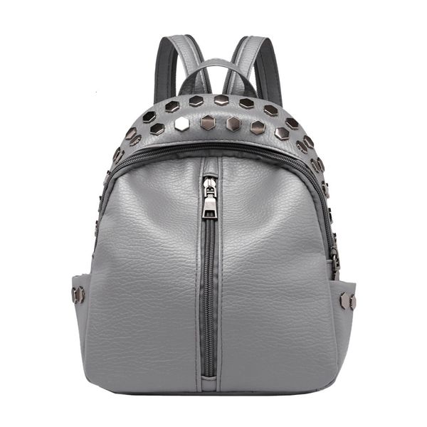 

women's rivets leather backpack satchel travel school rucksack women backpack dropship #y