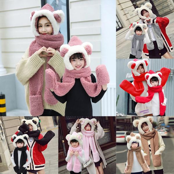 

new fashion hats & caps children's winter plush fake thick cute cartoon hat ear protectors warm hat baby clothing drop shipping, Yellow