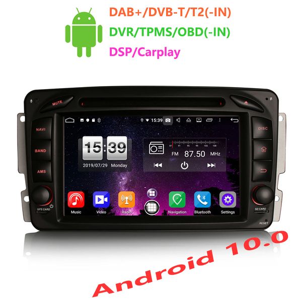 

erisin es8716c 7-дюймовый android 10,0 окт ядро 4 гб dvd-плеер автомобиля dsp carplay для c / clk / g класс vito viano