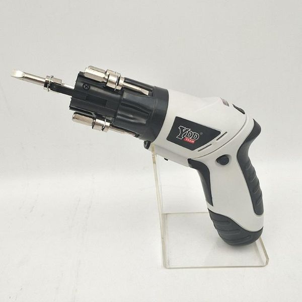 

3.6v rechargeable cordless electric screwdriver kit 6 in 1 built-in bits mini rotary screw driver us/eu plug with work light
