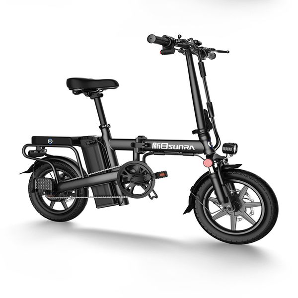 

48v 350w folding electric bicycle 14 inch e-bike, Silver;blue