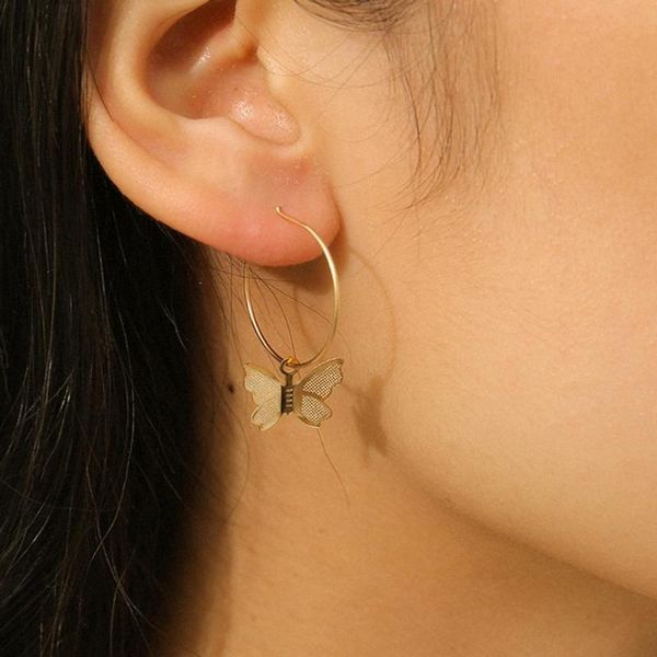 

fashionable simple cute women's bow earrings retro simple metal clip-on girl banquet charm hanging ear jewelry gift, Golden;silver