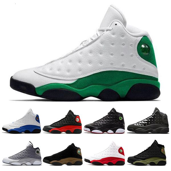 

2020 new island green 13 13s men basketball shoes court purple lucky green dirty bred sports sneakers shoes size 7-13