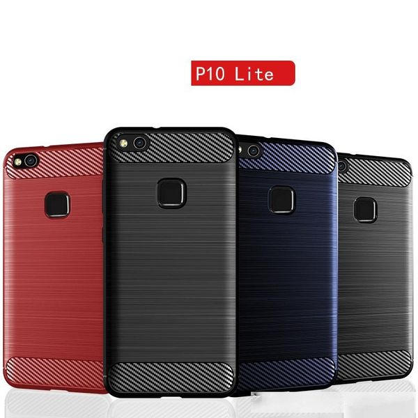 

case for huawei p10 lite carbon fiber texture design durable light shockproof cover slim fit soft tpu silicone gel bumper case