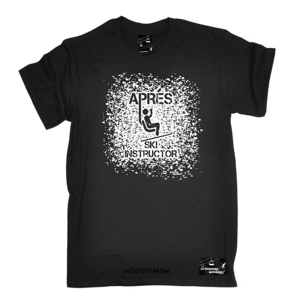 

premium powder monkeez men's apres ski instructor t-shirt tee fashion funny apres skiclothing gift