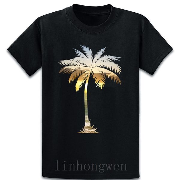 

casual trendy summer palms tree beach sunset t shirt fitness spring humor cool round collar tee shirt personalized unique