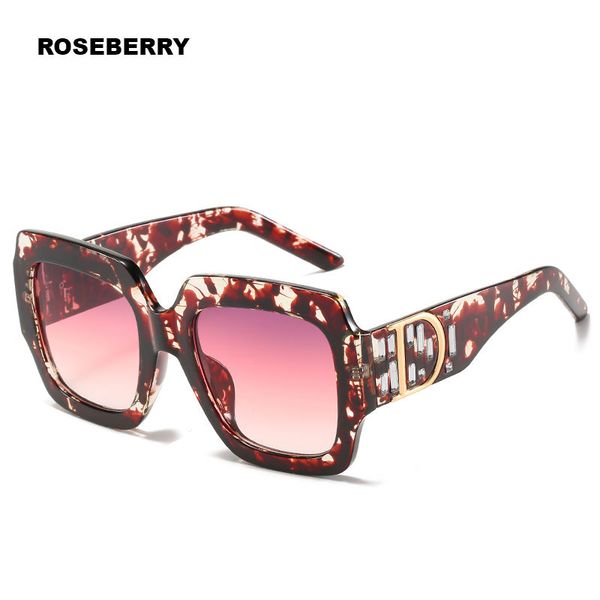 

2020 plastic sqare shap lady sunglasses for women luxury fashion brand design big size protective gafa sunglass, White;black