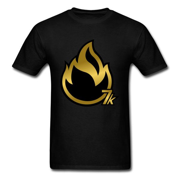 

gold follower flame got 7 t shirt for men natural cotton men gamer tshirt classic game logo graphic teeshirt