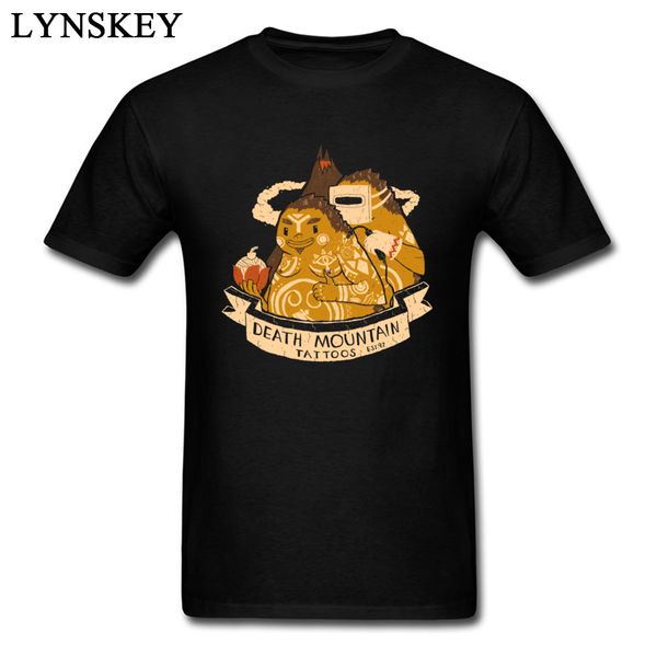 

funny death mountain tattoos design t-shirts for men 100% cotton tees simple style cartoon comic